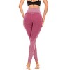 DOMETOUR 4 inches Contrast High Rise Shaping Waistband Yoga Pant With Tummy Control - 3 of 4