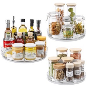LunaLulinlk Rotating Lazy Susan Turntable Organizer for Kitchen Cabinets Spices Storage, 3 Pack, 11.4in + 9in+ 9in - 1 of 4