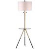 Morrison Floor Lamp Side Table - FLL4020 - Gold/Black - Safavieh - 2 of 4