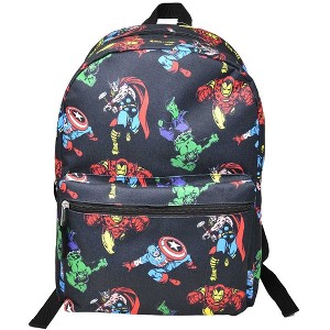 avengers backpack for kids Marvel Avengers All Over Print Black 16