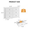 6 Drawer Dresser for Bedroom, Chest of Drawer Dresser for 48 inch TV, Modern Wood Organizer TV Stand for Living Room, Entryway, Hallway - 2 of 4