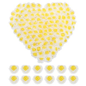 Unique Bargains Wedding Decor PE Mini Faux Artificial Rose Flower Heads 1.38 Inch Dia 250 Pcs - 1 of 3