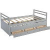 YOOCOZZ Twin Size Pine Wood Bed with Headboard, Footboard,Trundle and Three Storage Drawers - 2 of 4