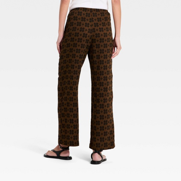 Pantalones de mujer con estampado, tiro regular, tobillero, sin cierre - Universal Thread™ 2
