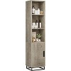 70" Narrow Kitchen Dining Cabinet, Tall Storage with Adjustable Shelf, Freestanding Organizer for Small Spaces, Gray - 2 of 4