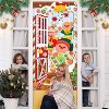 Aoibox Christmas Door Cover 1 Piece 70.9 x 35.4 Inch Gingerbread Man Banner for Front Door Photo Backdrop Holiday Party Decoration - 4 of 4