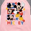 Girls' - Disney - Mickey Tribute Panels Shirt Tail Raglan Graphic T-shirt - 2 of 4