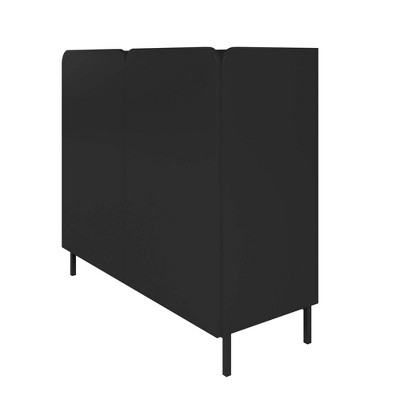 Black Mid-Century Modern Freestanding Office Cabinet
