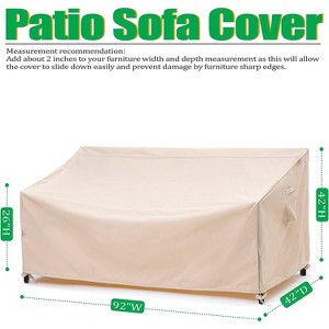 F&J Outdoors Premium Waterproof Outdoor Patio Sofa Cover - Beige - 1 of 4