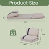 ChicFurnit Sofa Foldable Floor Sofa Bed Adjustable 6 Position for Compact Living, Beige, 28.37"*32.31"*22.85" - 3 of 4
