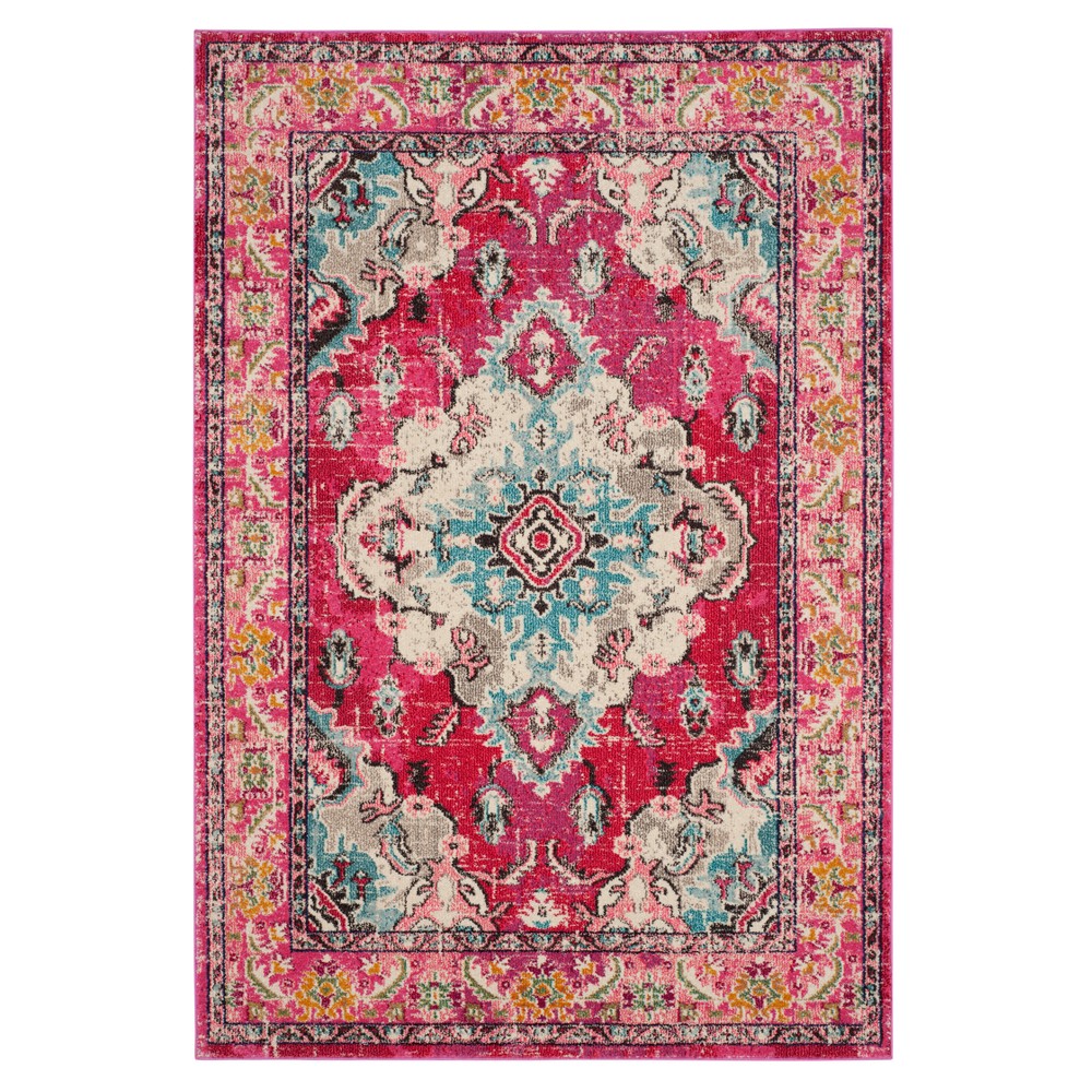 8'x10' Medallion Loomed Area Rug Pink - Safavieh