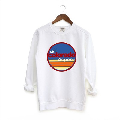 Simply Sage Market Women's  Garment Dyed Graphic Sweatshirt Aspen Ski Resort