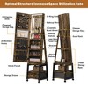 66" Full Length Mirror Jewelry Cabinet with LED Lights - 3 of 4