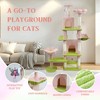 Kumasinova 71" Floral Tall Cat Tree with Hammock,Cat Tower with Scratching Post,Modern Cat Tree for Indoor Cats Large Adult,Cute Cat Tree Tower - 4 of 4