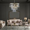 TOBILI 20" Luxury 3-Tier Crystal Chandelier, 7-Light Gold Frame Pendant Light, Elegant Ceiling Lighting for Living Room, Dining Room (No Bulbs) - 4 of 4