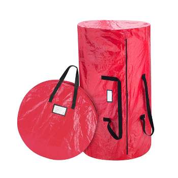 Hastings Home Storage Bag Set - Zippered Totes for Artificial Trees and 30-Inch Holiday Wreaths