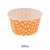 Unique Bargains Polka Dot Curled Rim Disposable Baking Cups Greaseproof Paper 2.56"x1.57" 50 Pcs - 4 of 4