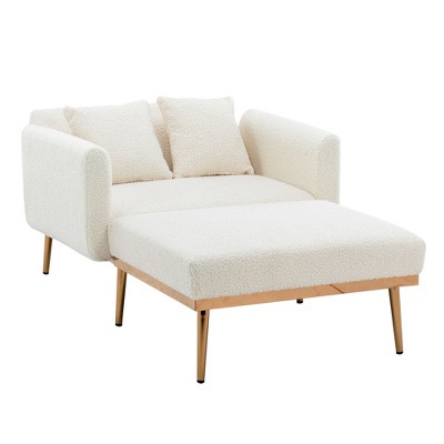 NicBex Teddy Velvet Accent Chair,Upholstered Living Room Chairs with Adjustable Mid-Height Backrest,Cozy Armchair,Accent Chairs for Living Room