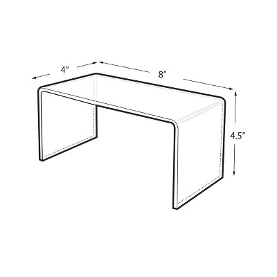 Clear Acrylic Riser Pedestal Display Set of 4