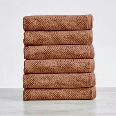 Great Bay Home Cotton Popcorn Textured Quick-Dry Towel Set (Hand Towel  (6-Pack), Silver Cloud) 