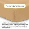 BreathableBaby Cotton Percale Fitted Sheet, For 52" x 28" Crib & Toddler Bed Mattress, Brown (2-Pack) - 2 of 4