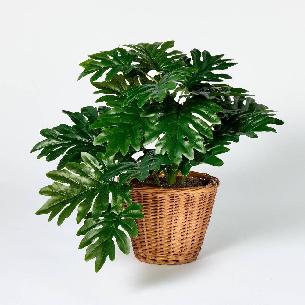 Photos - Other interior and decor Philodendron Decorative Plant in Basket - Threshold™ designed with Studio