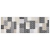 Modern Area Rugs Geometric Living Room Rug Soft Checkered Rugs Non Slip Low Pile Washable Rugs for Bedroom - 3 of 4