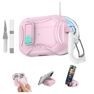 HTUTWOO for AirPods Pro 3 Case, Shockproof Headphone Protective Cover, MagSafe Magnetic Design with Drop-Proof Lock and Cleaning Kit - 1 of 4