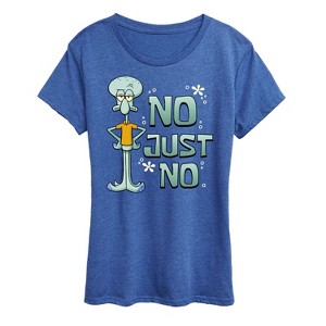 Women's - SpongeBob SquarePants - No Just No Short Sleeve Graphic T-Shirt - 1 of 4