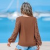 Women's Floral Lace Scalloped V Neck Top - Cupshe - 4 of 4