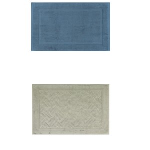 Unique Bargains 2Pcs Cotton Banded Reversible Soft Plush Absorbent Bathtub Mat - 1 of 4