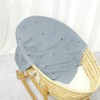 MyKids-USA Hot Selling Knitted Solid Color Baby Blanket With Hand-Embroidered Pom Poms: Spring/Summer Collection - 3 of 3