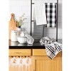 Design Imports  Farmhouse Woven Dishtowel 5 Piece Set, Decorative & Absorbent, 18X28", Black - 4 of 4