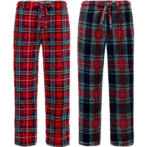 Christmas Pajama Pants for Women Fuzzy Pack Long Fleece Buffalo Plaid Pj  Bottoms Soft Drawstring Lounge Sleepwear, Blue/Pink, Large : :  Clothing, Shoes & Accessories