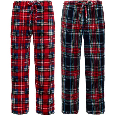 Adr Men's 2-pack Flannel Plaids Fleece Pajama Pants, Lounge Bottoms, Pack 2  Size Xl : Target