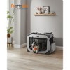 Feandrea 32 Inches Collapsible Soft Dog Crate, Portable Travel Dog Crate , Dog Carrier Kennel, for Living Room, Car, Travelling - 2 of 4