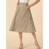 Allegra K Women's Chiffon Summer Vintage Floral Print A-Line Midi Skirts - 2 of 4