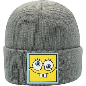 Beanie for Kids and Adults Winter Hat – Beanie with SpongeBob Patch Licensed (One Size) - 1 of 4