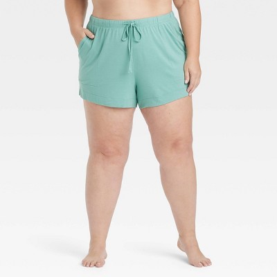 Women's Cloud Knit Pajama Shorts - Auden™ Green 1X