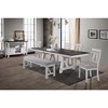Maisie Bench-White/ Brown - 3 of 4