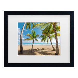 Trademark Fine Art - Stefan Hefele  Palmy Beach II Matted Framed Art - 1 of 4