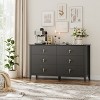 6 Drawers Fluted Dresser for Bedroom, 54" White Dresser TV Stand, Modern Chest of Drawers, Wood Drawer Clothes Storage Organizer Cabinet for Bedroom - 4 of 4
