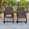 Tangkula Patio Dining Chairs Set of 4 C-Spring Motion Patio Chairs w/ Metal Frame - 3 of 4