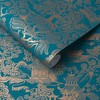 Basuto Teal and Copper Abstract Paste the Wall Wallpaper - 3 of 4