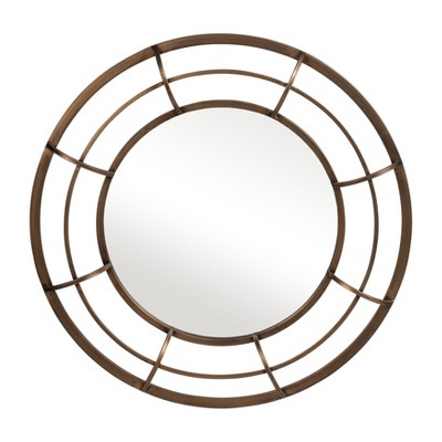 Sagebrook Home 28" in Diameter Gold Finish Expanding Rings Circular Wall Mirror for Entry, Hallway, Bathroom, Dining Room or Bedroom