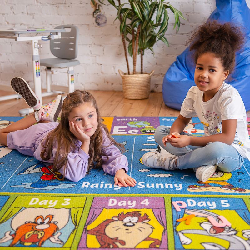 KC CUBS | Looney Tunes Boy & Girl Kids ABC Alphabet, Seasons, Months & Days Educational Learning & Play Nursery Classroom Rug Carpet, 3 of 11