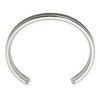 Black Bow Jewelry Men's 10mm Stainless Steel & Black Rubber Striped Cuff Bangle Bracelet - 2 of 4