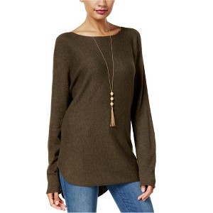 I.N.C International Concepts Womens Shirttail Knit Sweater, Green, XX-Large - 1 of 1