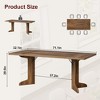 Homhougo 71" Large Dining Table for 6 to 8 People, Modern Dinner Table with Unique Wooden Legs, Rectangle Dining Table for Kitchen Walnut - 2 of 4