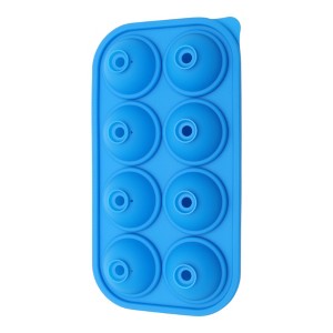 Unique Bargains Ice Tray 8-Cavity Sphere Ice Mould with Lid Round Hand Wash Only Silicone 8.86"x4.72"x1.89" 1 Pc - 1 of 3